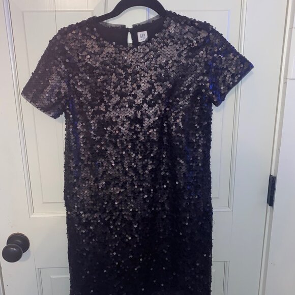GAP Kids Black Sequin Party Dress – XL (16) – Sparkly & Stylish! Make a stateme - Picture 1 of 3